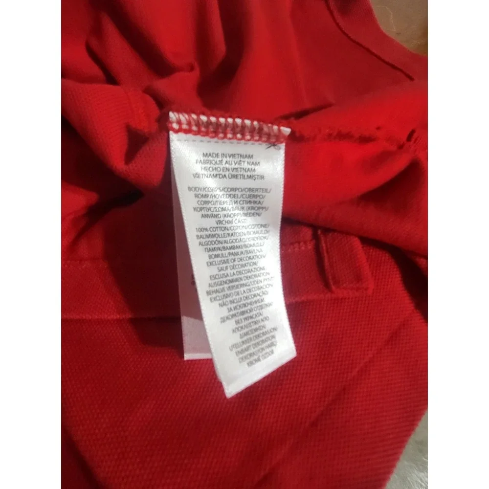 Mens Polo Ralph Lauren Polo Shirt 3XB Big Tall Red Long Sleeve Cotton Pony Logo